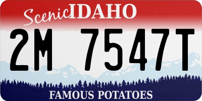 ID license plate 2M7547T