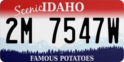 ID license plate 2M7547W