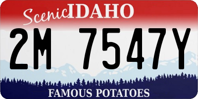 ID license plate 2M7547Y