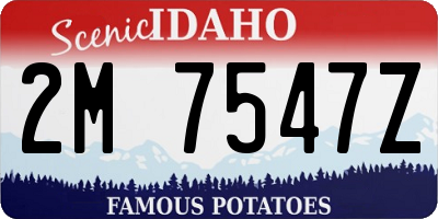 ID license plate 2M7547Z