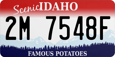ID license plate 2M7548F