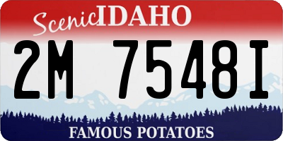 ID license plate 2M7548I