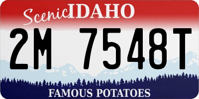 ID license plate 2M7548T
