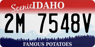 ID license plate 2M7548V