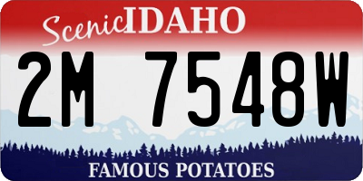 ID license plate 2M7548W