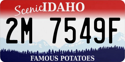 ID license plate 2M7549F