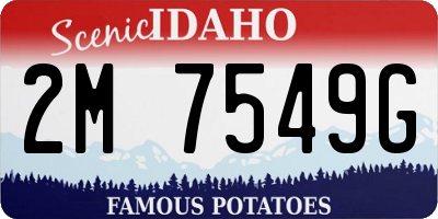 ID license plate 2M7549G