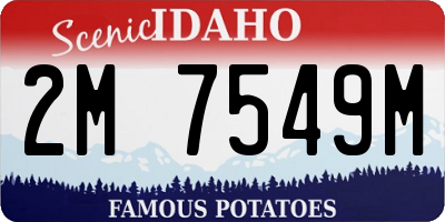 ID license plate 2M7549M