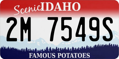 ID license plate 2M7549S