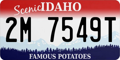 ID license plate 2M7549T