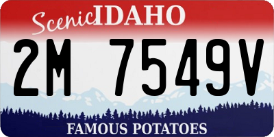ID license plate 2M7549V