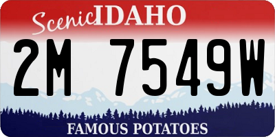 ID license plate 2M7549W