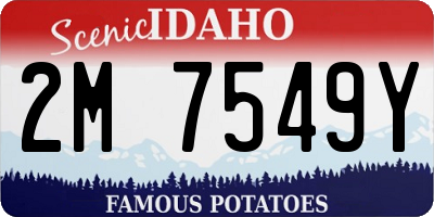 ID license plate 2M7549Y