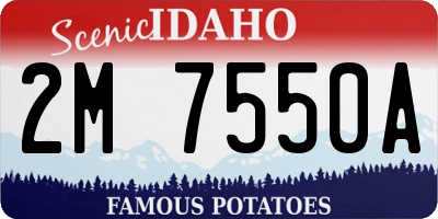 ID license plate 2M7550A