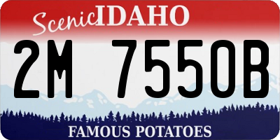 ID license plate 2M7550B