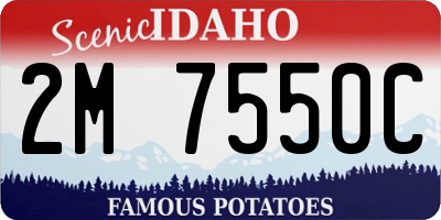 ID license plate 2M7550C
