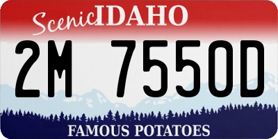 ID license plate 2M7550D