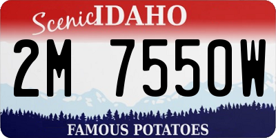 ID license plate 2M7550W