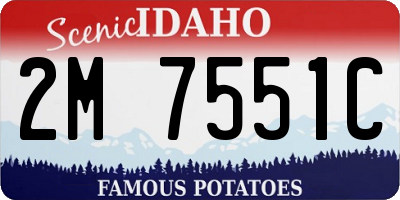 ID license plate 2M7551C