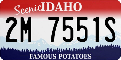 ID license plate 2M7551S