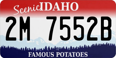 ID license plate 2M7552B
