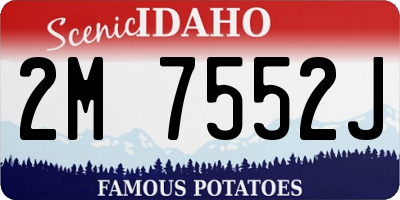 ID license plate 2M7552J