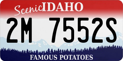 ID license plate 2M7552S
