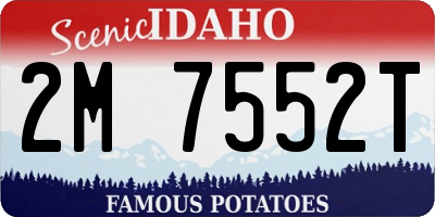ID license plate 2M7552T
