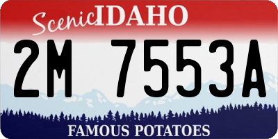 ID license plate 2M7553A