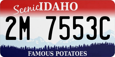 ID license plate 2M7553C