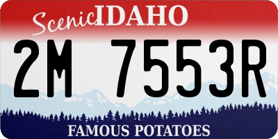ID license plate 2M7553R