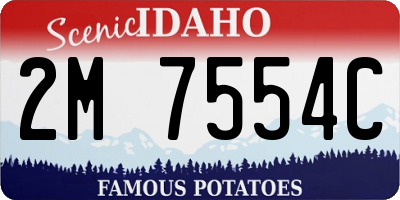 ID license plate 2M7554C