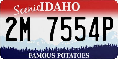 ID license plate 2M7554P