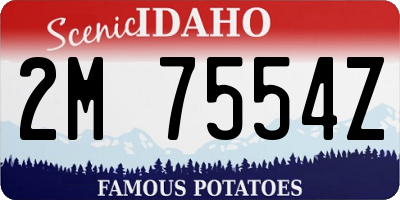 ID license plate 2M7554Z