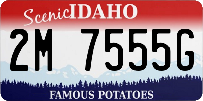 ID license plate 2M7555G