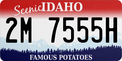 ID license plate 2M7555H