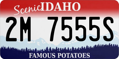 ID license plate 2M7555S