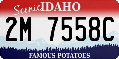 ID license plate 2M7558C