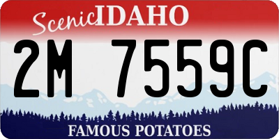 ID license plate 2M7559C