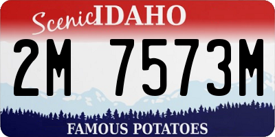 ID license plate 2M7573M
