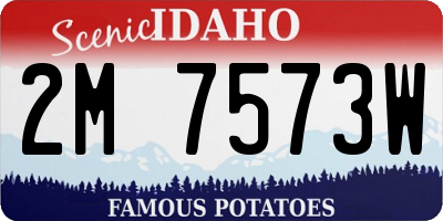 ID license plate 2M7573W