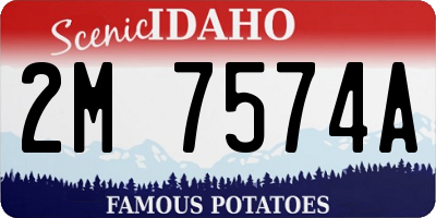 ID license plate 2M7574A