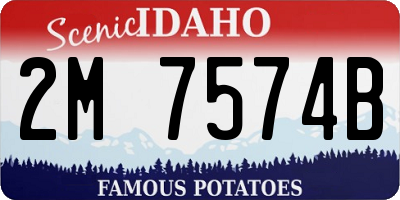 ID license plate 2M7574B