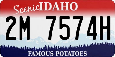 ID license plate 2M7574H