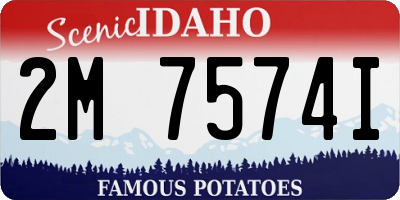 ID license plate 2M7574I