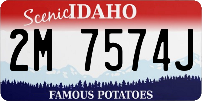 ID license plate 2M7574J