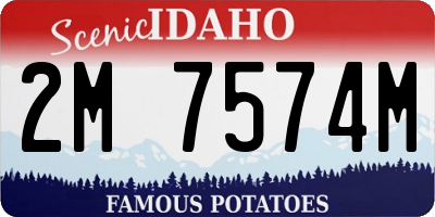 ID license plate 2M7574M