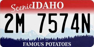 ID license plate 2M7574N