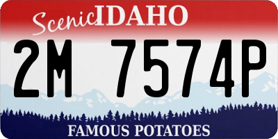 ID license plate 2M7574P