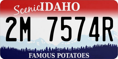 ID license plate 2M7574R